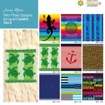 BEACH TOWEL JUMBO3/380 140X165 Tellini S.r.l. Wholesale Clothing